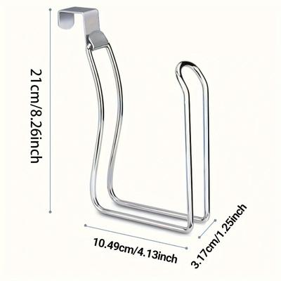 1pc Metal Multifunctional Hanging Rack, Household Bathroom Roll Paper Rack, Paper Towel Rack, Toilet Iron Perforated Toilet Box, Toilet Paper Rack