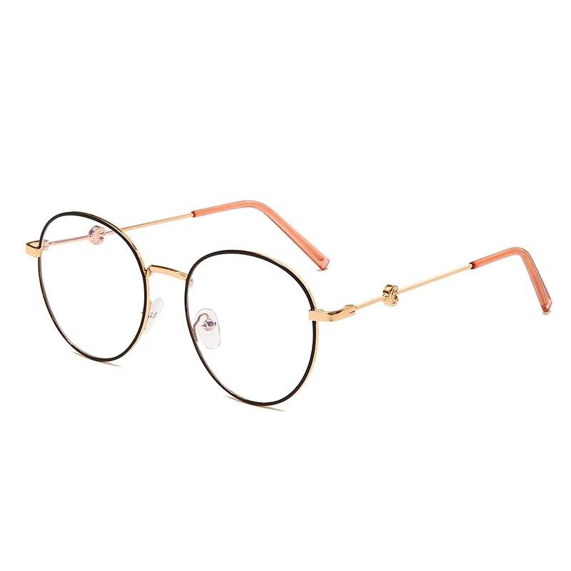 Trends Office Anti Blue Light Oversized Glasses Computer Women Blue Blocking Gaming Big Size Moon Eyeglasses Alloy Frame