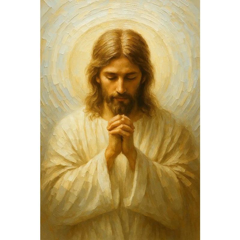 Newlyweds Jesus Catholic Posters Classic Pray Motivational Spirit Modern Prints Canvas Wall Art Picture Home Living Room Decor