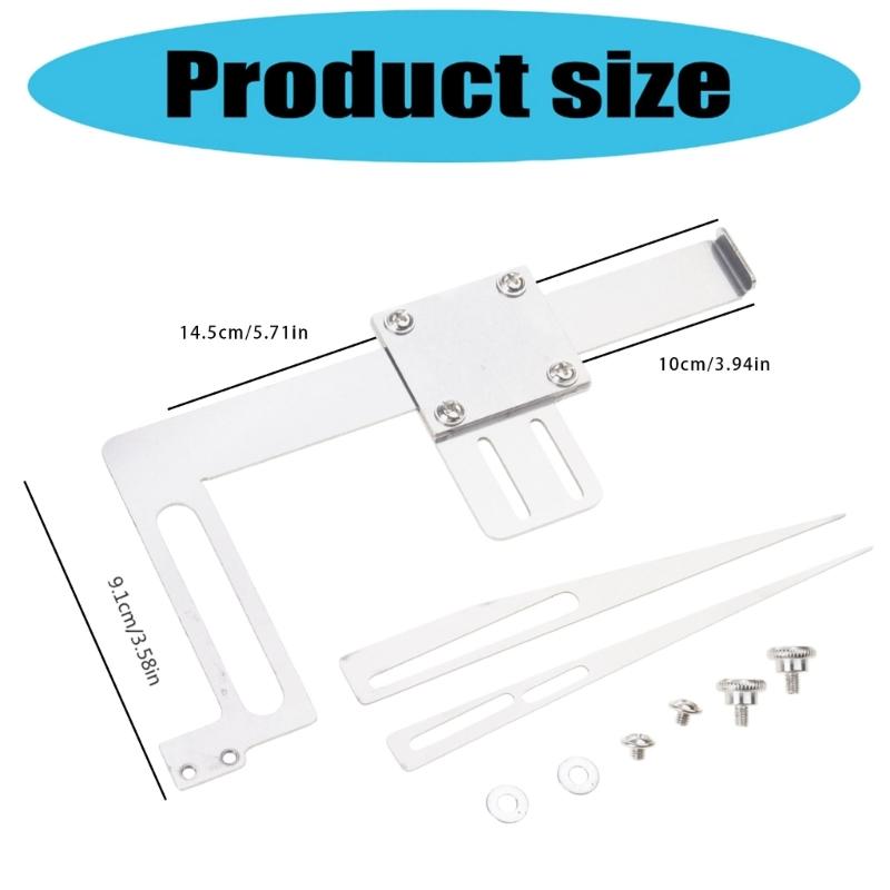 Multipurpose Metal Beveler Tool Fabric Cutting Guide Tool For Straight Diagonal Lines Making Apparel Crafting Tailoring