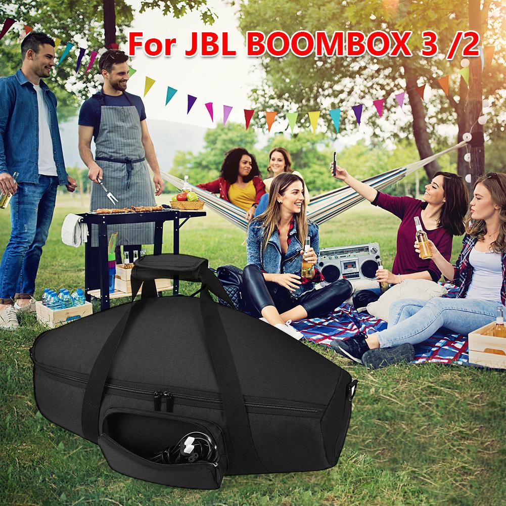 Portable Bluetooth-compatible Speaker Case with Adjustable Strap Waterproof Carrying Case Shockproof for JBL BOOMBOX 3/BOOMBOX 2