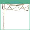 Metal Ladies Waist Chain With Carved Details Elegant Jewelry For Seasons Winter
