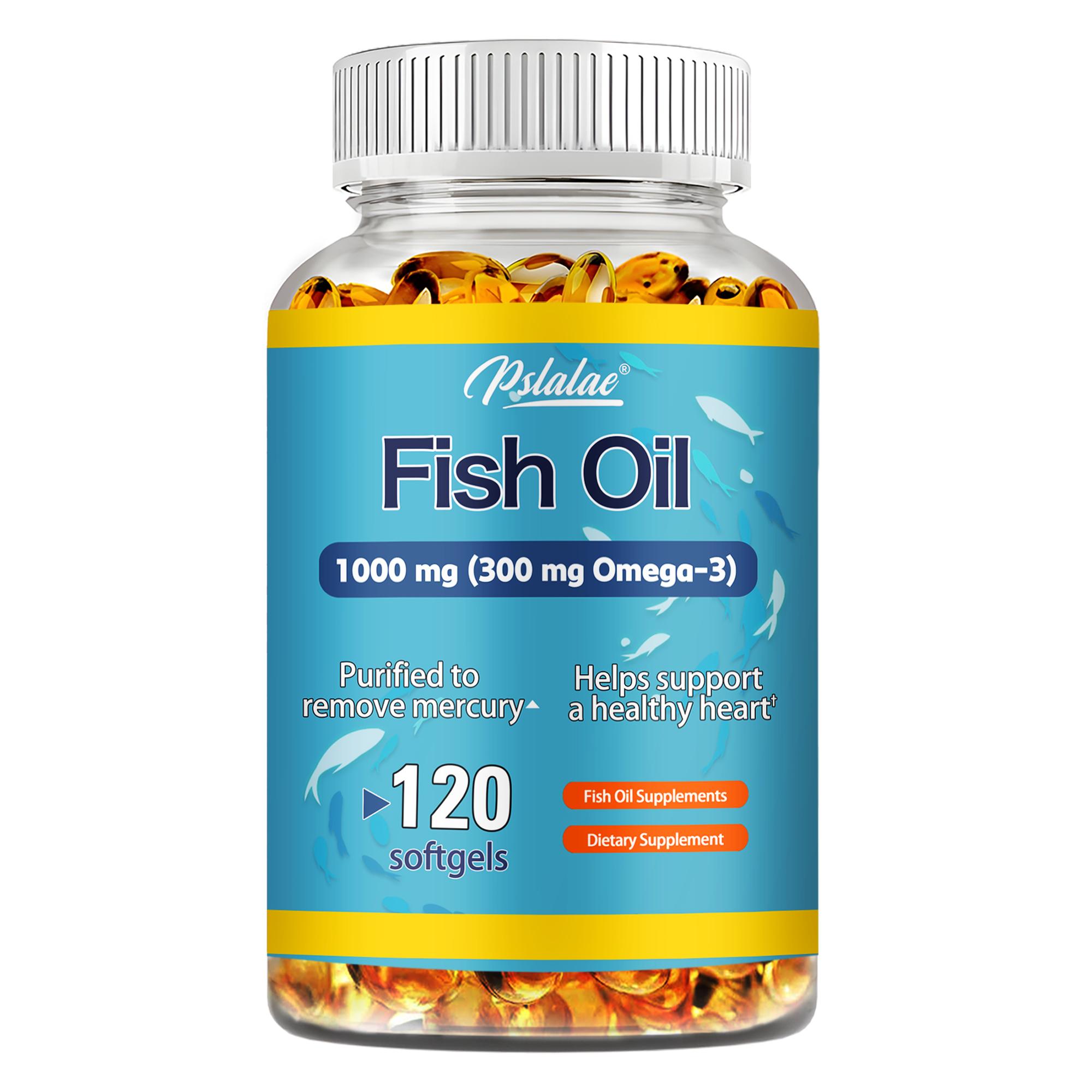 

Omega 3 Fish Oil Capsules, DHA and EPA Rich Supplement to Help Support Heart Health, Fish Oil Supplement, Omega 3 Supplement 120