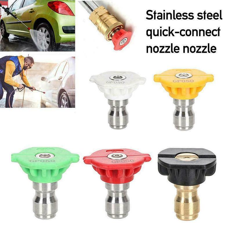 Universal Spray Nozzles Tips Quick Connect /power Washer Spray Nozzle Kit High Pressure Washer Spray Nozzle Car Accessories