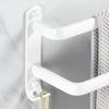 White Aluminum Bathroom Towel Rod Wall-mounted Toilet Towel Storage Rack 1/2/3 Layer Rod Towel Rack Bathroom Hardware 30-50cm