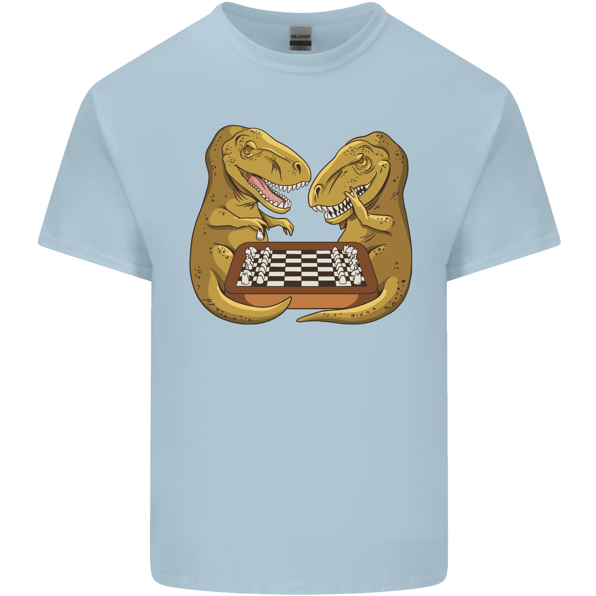 Chess TRex Dinosaur Unisexs Light Cotton TShirt S
