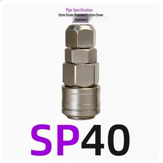 C-Type Self-Locking Air Hose Quick Connector for Compressors & Pneumatic Tools