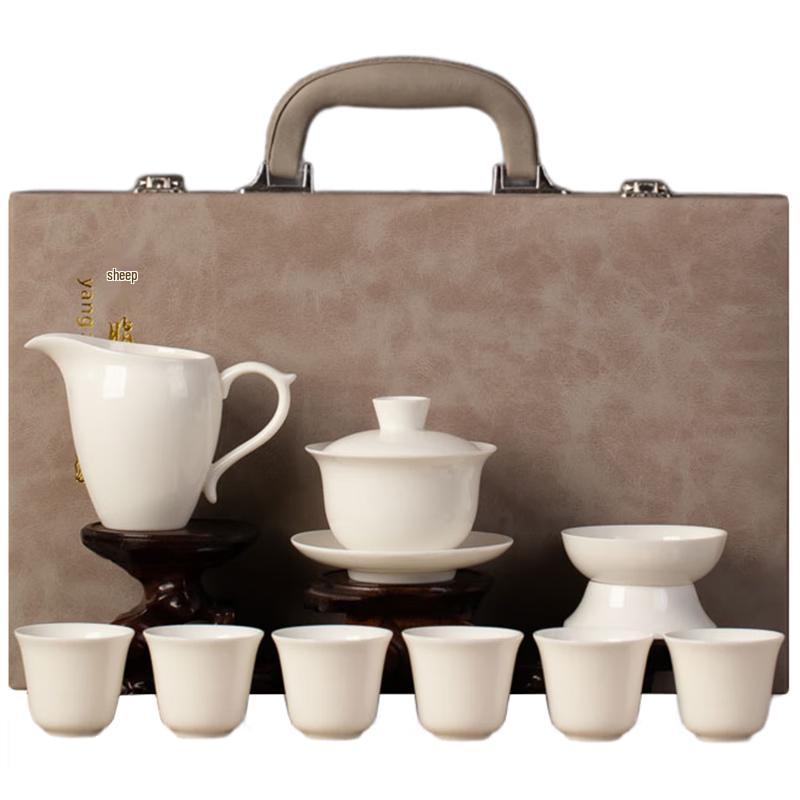 High-Grade Dehua White Porcelain Kung Fu Tea Set