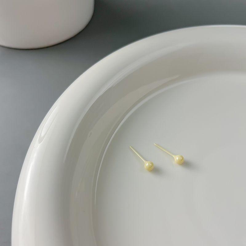 

Earrings Anti-Allergy Biological Porcelain Earrings for Women Ear-Caring Ear Bone Stud Ceramic Ear Bar Sleep No Need to Take off Earrings for Men Milk Duck Yellow-Pair