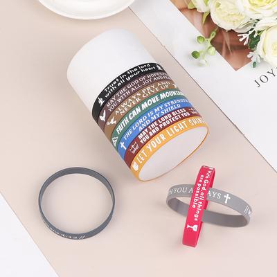 40pcs Inspirational Bible Verse Silicone Bracelets Faith-Based Rubber Wristbands, Perfect Christian Gifts For Men, Women & Teens