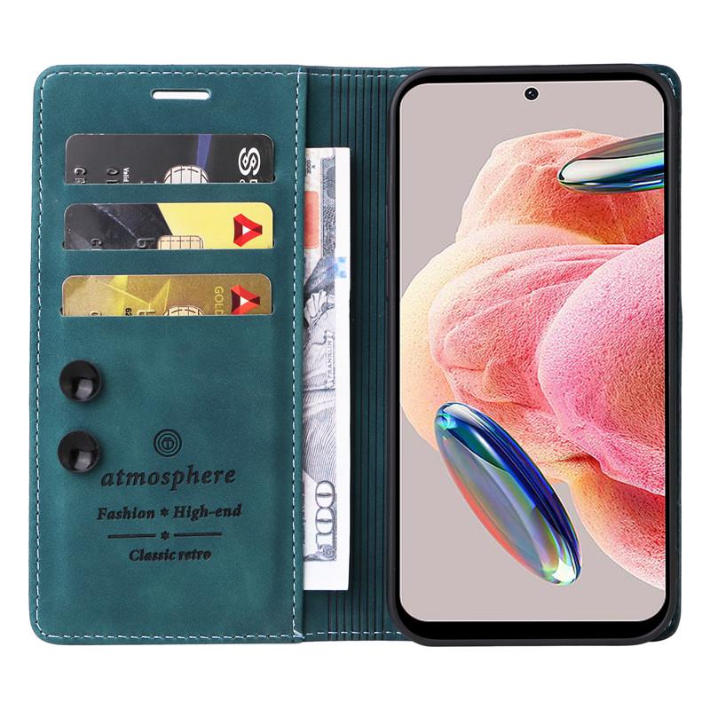 Wallet Flip Case On For Xiaomi Redmi Note 12 Turbo 12S Note12 Pro 4G Plus 5G Cover Suction Cup Leather Phone Protective Bags