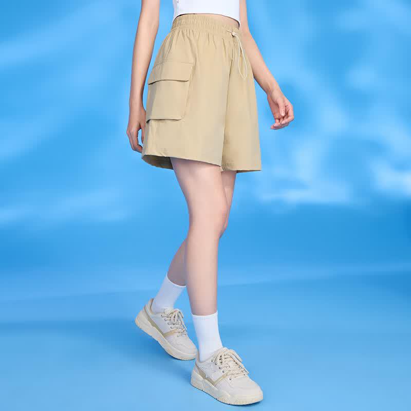 Camel Women's Loose Casual Cargo Shorts