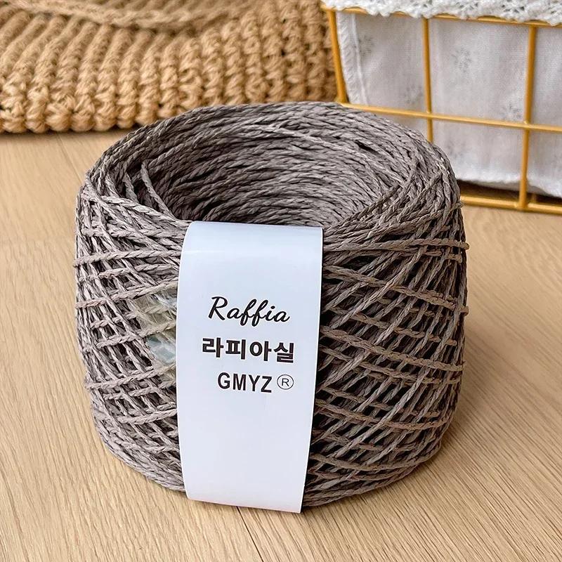 80g Farben Raffiagarn Flauschig Natur Doppelfädiges Raffiagarn Häkelhut Spezialgarn Sommerhut Gehäkeltes Häkelgarn Papyroidgarn