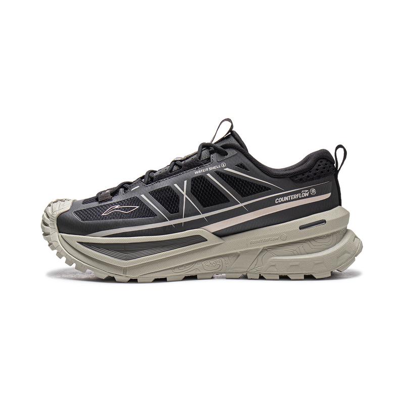 New LiNing CF Tracing, Xingchuan SE Cushioning Support Balance Low top Hiking Shoes Unisex Black Obsidian Gray AHTV015-9
