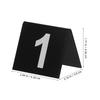 15Pcs Acrylic Number Markers Black Background Double-Sided V Shape Restaurant Table Numbers Scene Props Detective Party