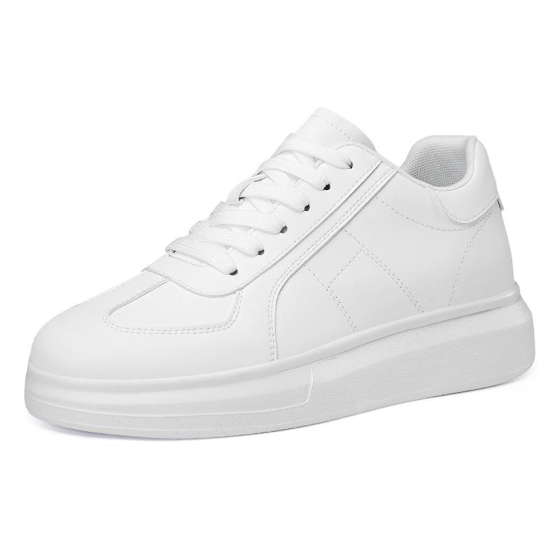 

Genuine Leather Mens Casual Shoes Fashion Comfortable Sneakers Hot-selling Male Skateboard Footwear Outdoor Men Vulcanize Shoes 46 білий