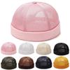 Unisex Mesh Brimless Docker Hat with Adjustable Rolled Cuff - Retro Hip-Hop Sailor Style for Casual Outdoor Streetwear