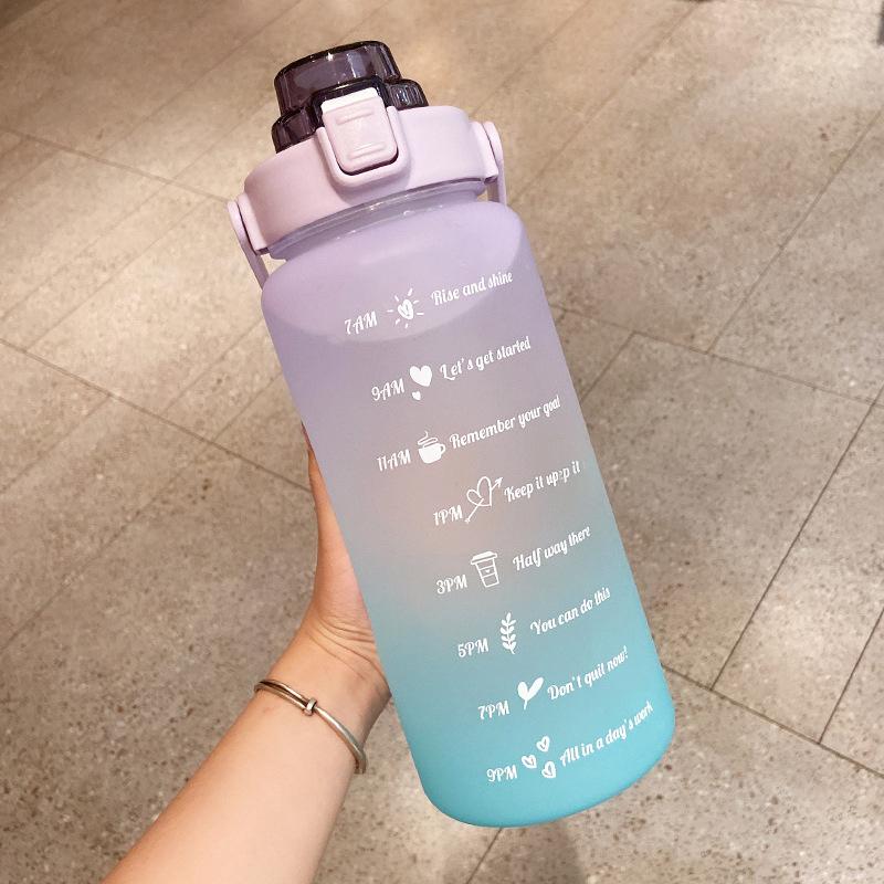 2000ml Sports Water Bottle Protein Shaker Outdoor Travel Climbing Bicycle Water Bottles BPA Free Gym Space Cups