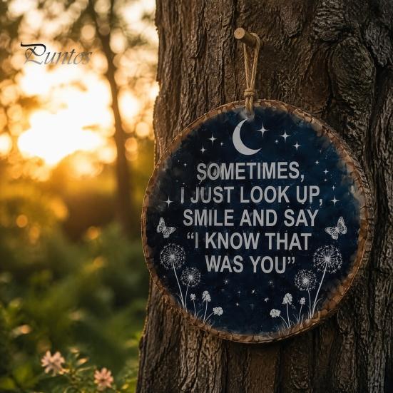 Garden Decor for Outdoor Memorial Hanging Sign, I Know That Was You Remembrance Decor, Vintage Metal In Loving Memory Wall Art Sign Porch Patio,