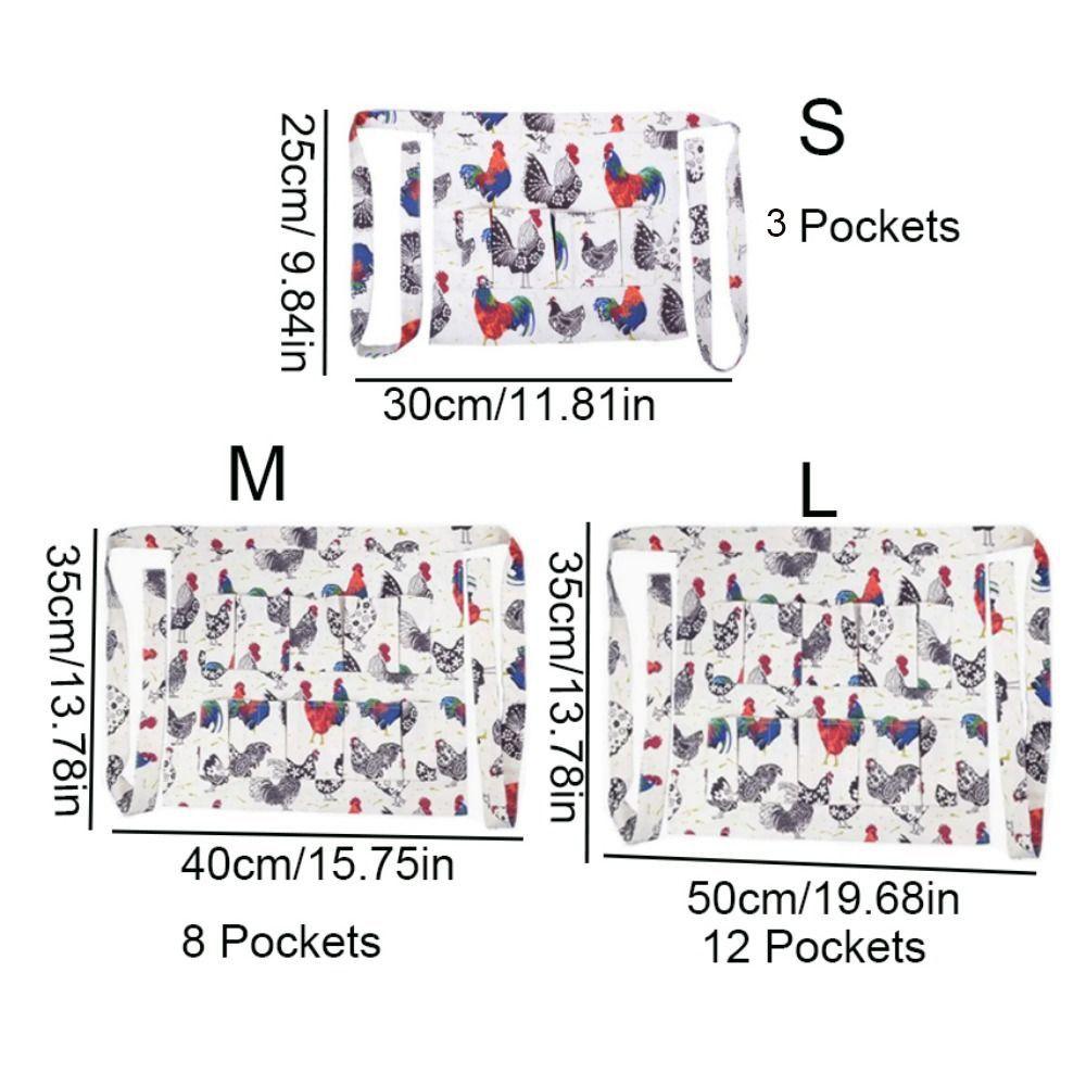 Chicken Pattern Chicken Farm Work Aprons Cloth Egg Collecting Harvest Apron  Kitchen