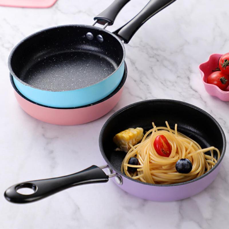 1Pcs Portable Omelette Pan Mini Nonstick Cast Iron Skillet With Handle For Induction And Gas Cooktops Children'S Breakfast Pot