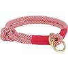 Dog Collar - TRIXIE - Red/cream - Soft Rope - Medium Size - 1 Unit