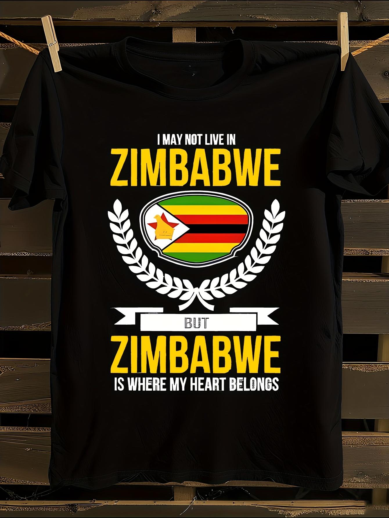 Zimbabwe Flag Graphic Tshirt M
