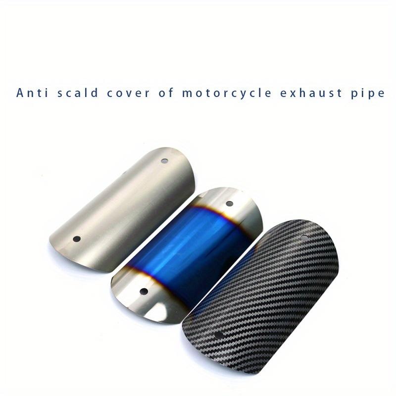 Motorcycle Middle Section Exhaust Pipe Stainless Steel Heat Shield Moto Exhaust Pipe Anti Scald Insulation Cover Silver