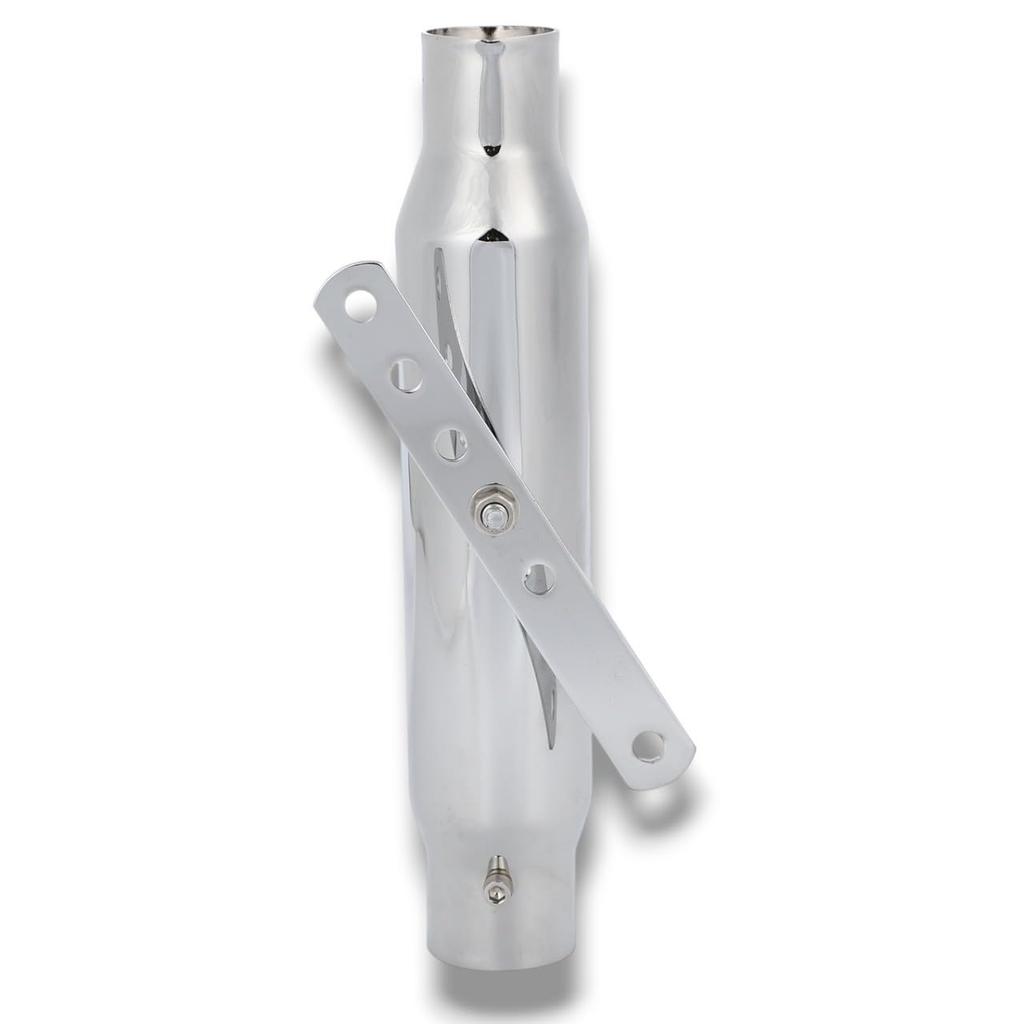 Kanoan Amerikanischer Kurzer Slip-On Auspuff, Universelle Passform, 1 Stück, für Drag Star 400 250, W650, W800, W400, SR400, Estrella, Renessa, BOLT, XL883, Vulcan, Sha