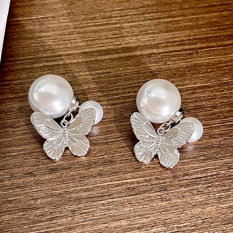 Vintage Black Series Stud Earrings 925 Silver Needle Minimalist High-End Personality Accessories for Women