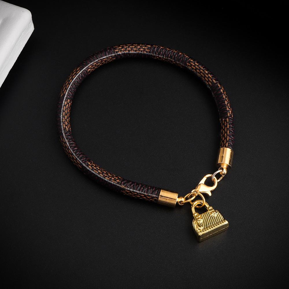 New Fashion Leather Bracelet Lock Bracelet Accessories Couple Gift Personality Punk Style Accessories