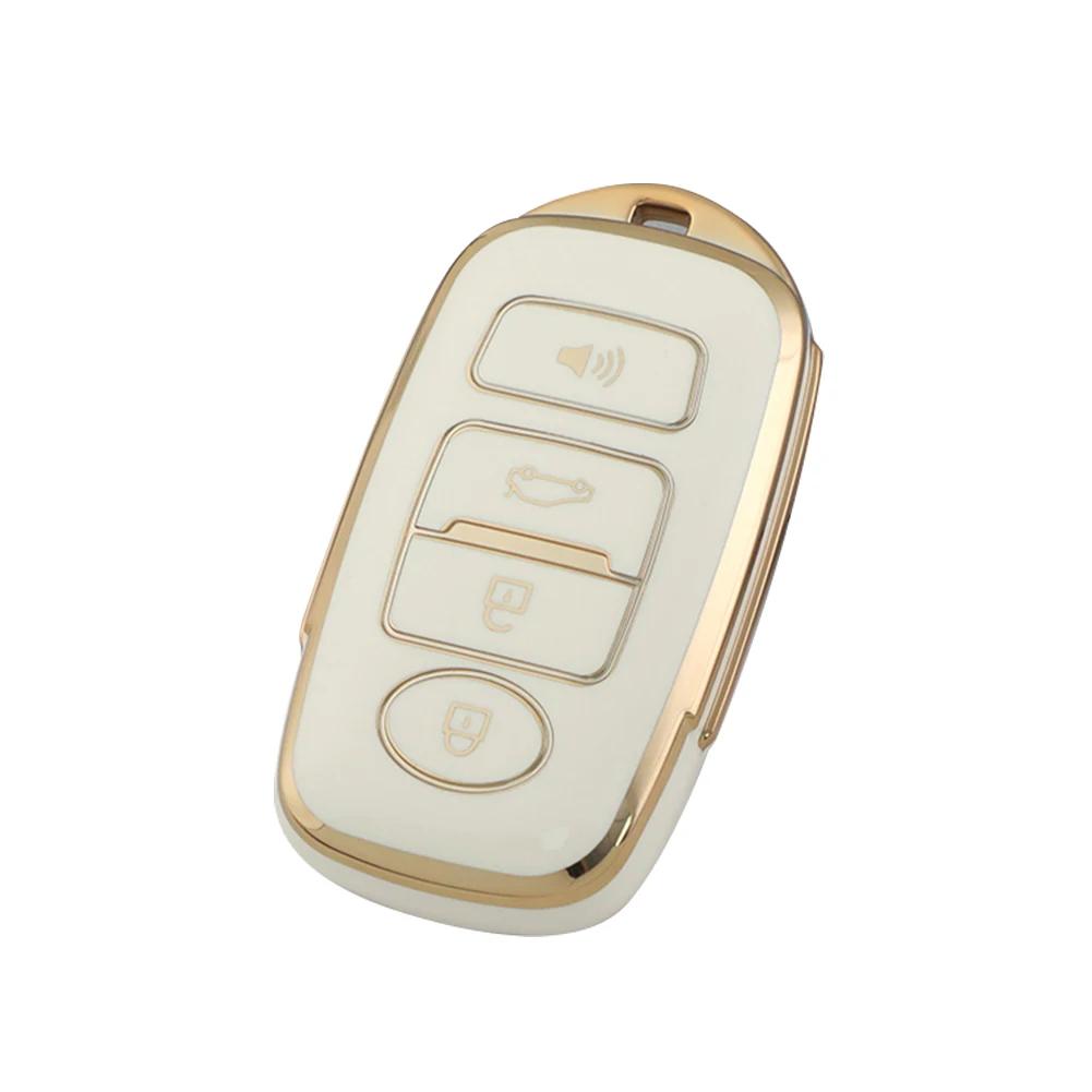 TPU Car Key Cover Case Key Protection Chain Holder Shell Remote Keycase Protective Cover for Toyota PERODUA Keyless