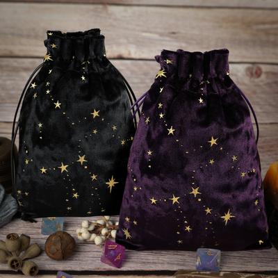 Aufbewahrungstasche für Tarotkarten, mit Stern-Aufdruck, Tarotbeutel, Schmuckbeutel aus Kristall, Mehrzwecktasche für die Aufbewahrung zu Hause