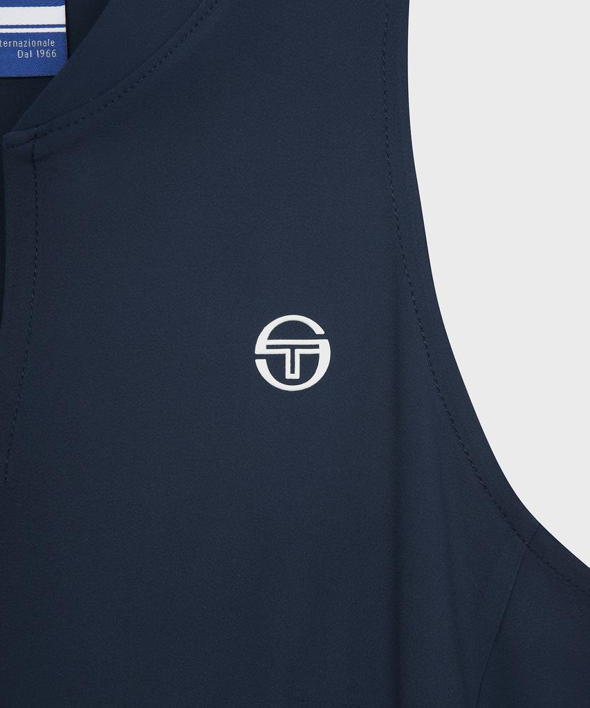 Vestito senza maniche plissettato in tessuto W SERGIO TACCHINI (marina)