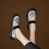 Sheepskin version bag head platform sandals hollowed Mary Jane shoes 2025 new summer mesh hole woven pig cage shoes