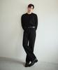 Drawfit Usual Semi-Wide Denim Pants [Raw Black]