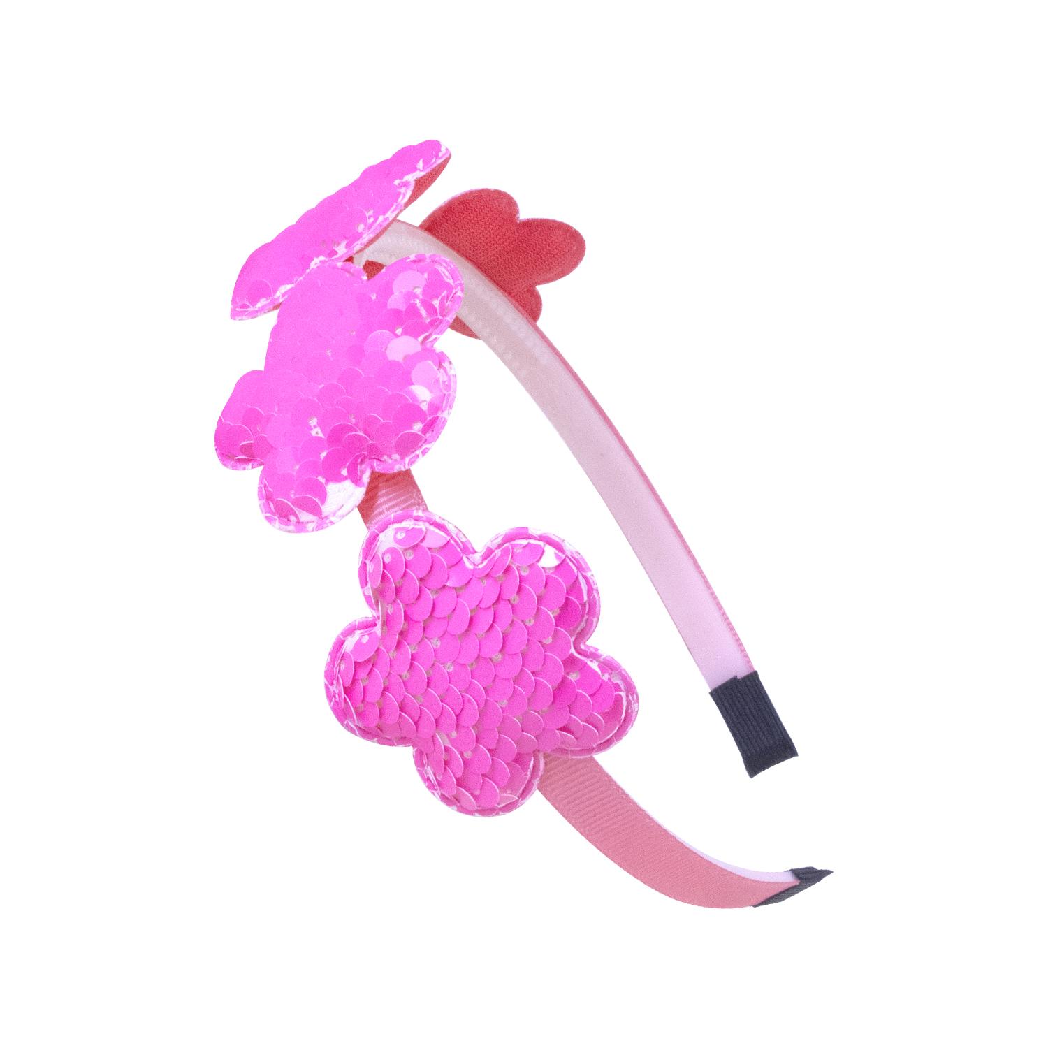 

1 шт. Обідки для волосся з квітками з паєток Дитячі пластикові гребінці Обідки з квітами Дитячі дівчата Аксесуари для волосся