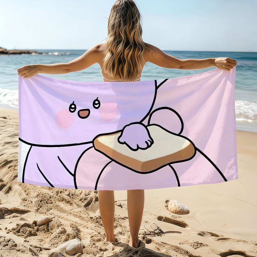 A-Asamimichaans A-Asleep Cute Towel Beach Towel Oversized Quick Dry Towel Absorbent Soft Swim BeachTowels for Men Women