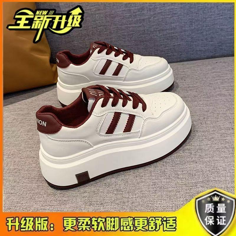Thick-soled four-season little white shoes women's 2025 new spring versatile Angola red small muffin casual board shoes