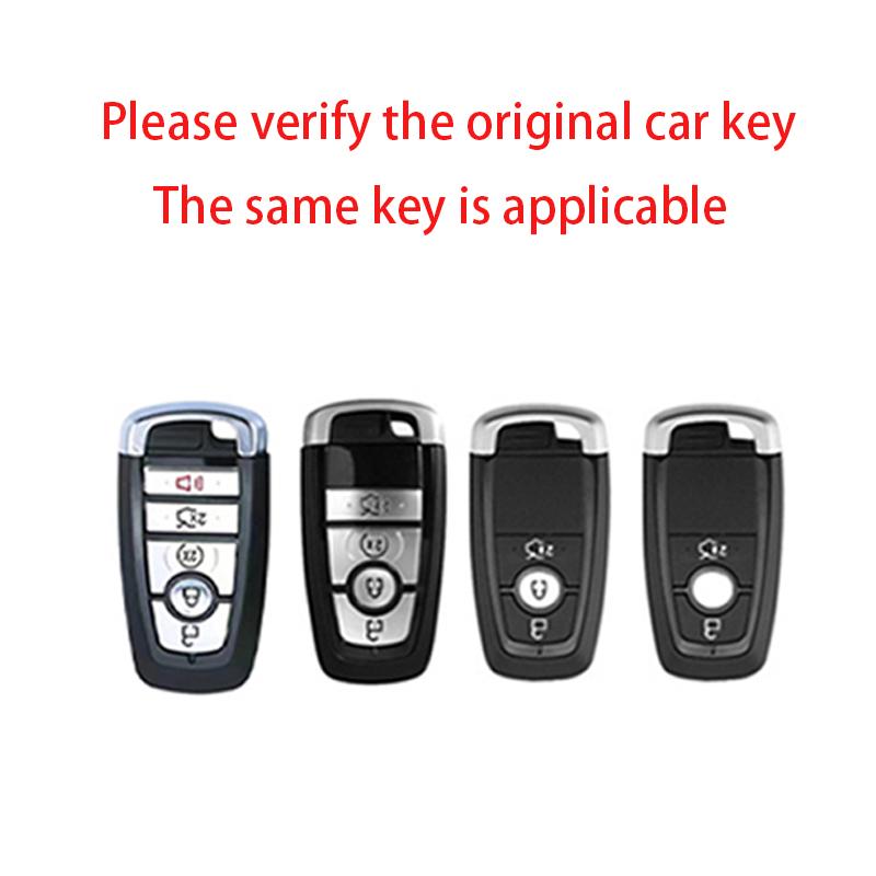 Zinc Alloy Leather For Lincoln Corsair Nautilus Aviator Navigator Continental Car Key Case Shell Keychain Keyring Car Key Cover