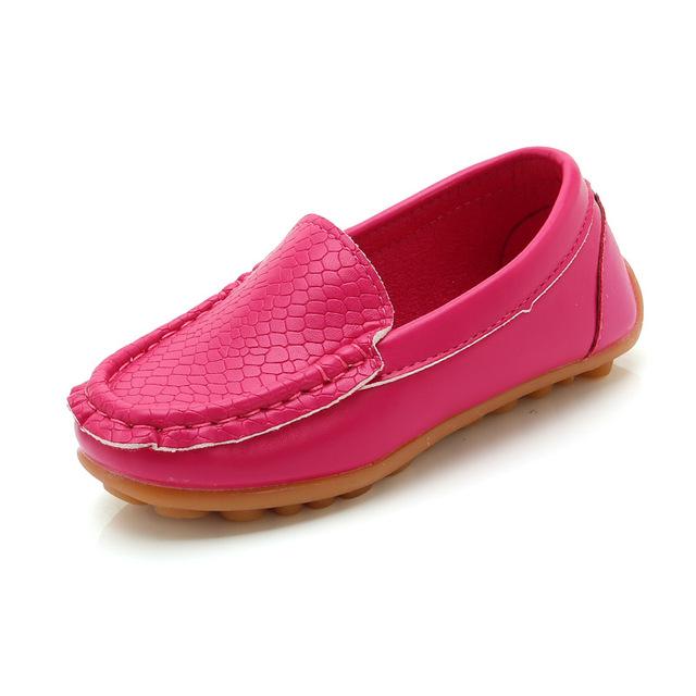 Hotestnewestchildren'S Shoes Pu Beef Tendon Soft Bottom Nonslip Comfortable Boys Girls Slipon Shoes Light Leather Shoes Wholesale