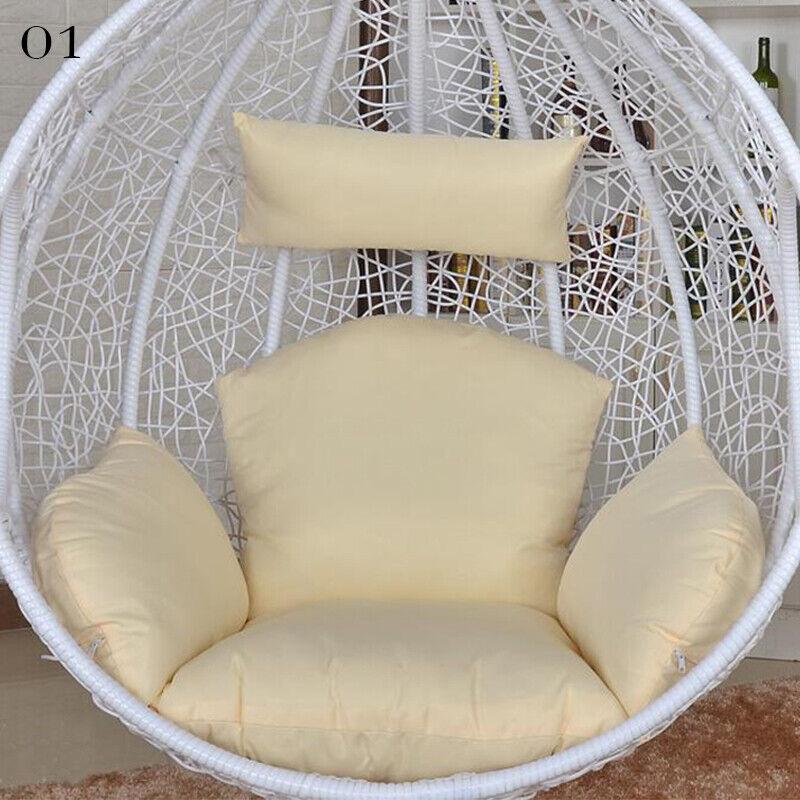 Hanging Swing Egg Chair Cushion Cover Patio Large Round Papasan Pad Detachable Garden Lounger Cushion Cover  (No Filling)