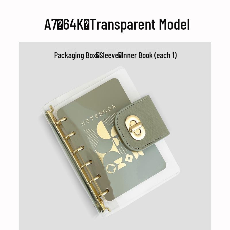 A7 Ordner A5 Notizbuch im Stil Hochwertiger Transparenter A6 Planer Journal
