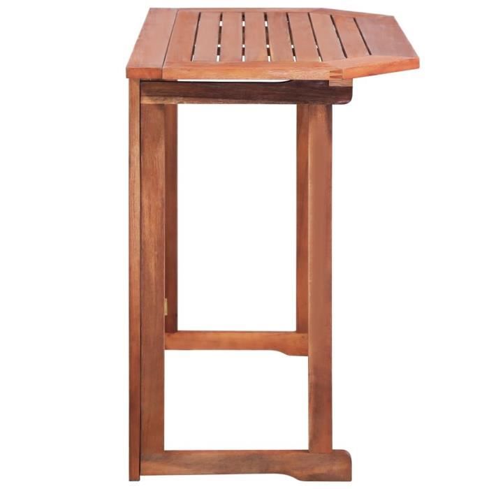 Table de bistro - vidaXL - 90x50x75 cm - Bois d'acacia massif - Pliable - Extérieur