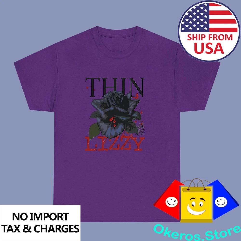 Thin Lizzy Black Rose Men s Purple Size S to 5XL XL