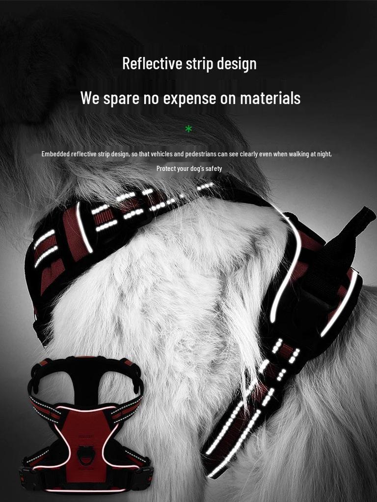 Reflective No-Pull Dog Harness and Leash Set for Large Dogs
