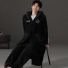 Nightgown Men's Autumn and Winter Coral Fleece Suit Pajamas Winter Hooded Thickened Fleece Flannel Loungewear Warm