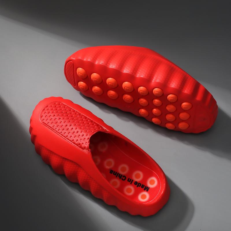 Summer Men'S Massage Slippers Indoor Outdoor Sandals Beach Comfortable Soft Slides Clogs Casual Shoes Men Women Home Slippers