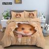 Cute Dog Bedding Set Microfiber 3D Pet Puppy Duvet Cover Animal Theme Quilt Cover Single Queen King For Child Boys Girls Bedroom