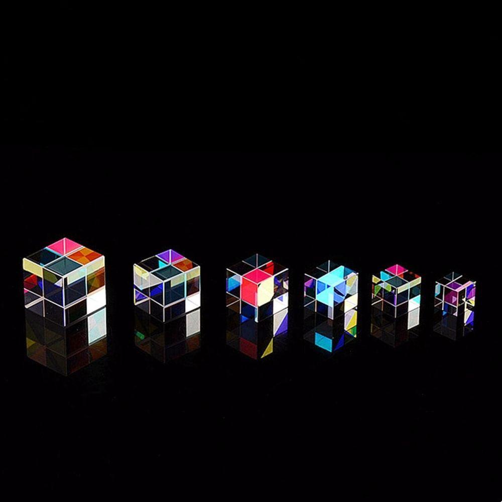 Clear Crystal Colorful Glass Cube Prism Sun Catcher Rainbow Crystal Cubes  Educational Gifts